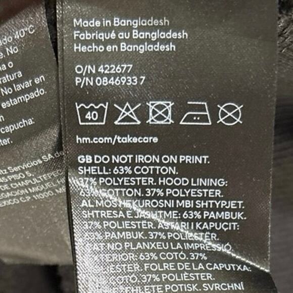 Metallica Black H&M Hoodie Big Graphic On Back Size Small - Picture 8 of 8